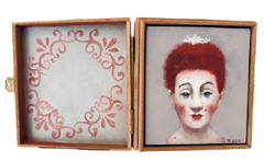 Koos ten Kate, Annabelle, Olieverf op paneel, 9x8 cm, €.75,-