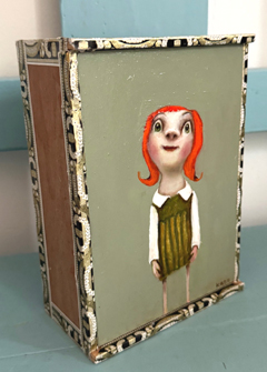 Koos ten Kate, Arturo, 275 euro, Olieverf op paneel in sigarenkistje, 12x17,5x7