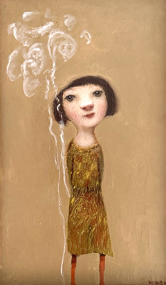 Koos ten Kate, Beau, 395 euro, Olieverf op paneel in sigaerenkisje, 15x26x5 cm