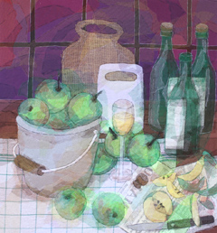 Nicole Ladrak, Cider, Textiel, 65x60 cm, €.650,-