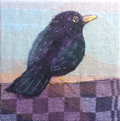 Nicole Ladrak, Merel, Textiel, 20x20 cm, €.120,-