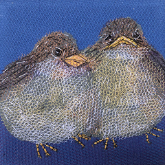 Nicole Ladrak, Musjes 1256, Textiel, 10x10 cm, €.65,-