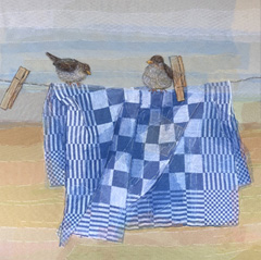 Nicole Ladreak, Uitwaaijen, 450 euro, Textiel, 50x50 cm
