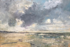Ineke Mahieu, On a cloudy day, 330 euro, Olieverf op paneel in baklijst, 20x30 cm