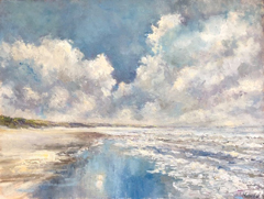 Ineke Mahieu, Sea of time, 495 euro, Olieverf op paneel in baklijst, 30x40 cm
