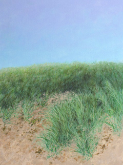 Rada Ovcharova, Duin 5, 450 euro, Mixed media op doek in blankhouten baklijst, 40x30 cm