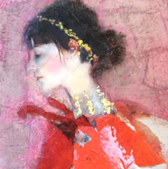 Veronique Paquereau, Anna, Mixed Media on canvas, 20x20 cm, €.195,-
