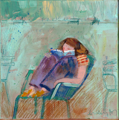 Lourdes Ral, 1. She Calm, 200 euro, Acrylic on wood no frame, 20x20x3 cm