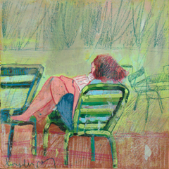 Lourdes Ral, 3. She summer days, 200 euro, Acrylic on wood no frame, 20x20x3 cm