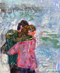 Lourdes Ral, Lovers North, 430 euro, Acrylic on wood without frame, 60x50x4 cm