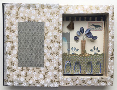 Tamar Rubinstein, Paleistuin 1, Gemengde techniek/collage in boek (kan opgehangen), 19x27 cm, 165,-