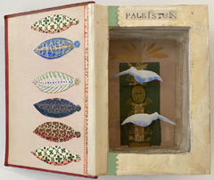 Tamar Rubinstein, Paleistuin 2 vogels, 165 euro, Gemengde techniek in boek, 18x24x4 cm