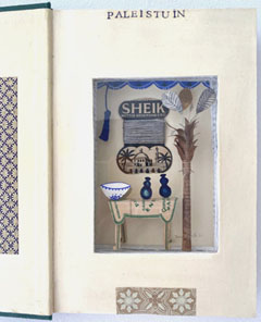 Tamar Rubinstein, paleistuin, 185 euro, Gemengde techniek in oud boek, 20x26x4 cm