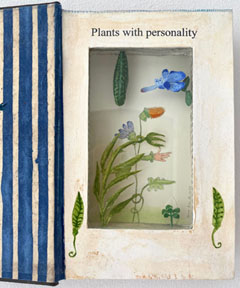 Tamar Rubinstein, Plants with personality, 185 euro, Gemengde techniek in oud boek, 20x26x4 cm
