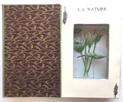 Tamar Rubinstein, La Nature, 170 euro, Gemengde techniek in oud boek, 18x23 cm