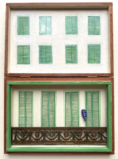 Tamar Rubinstein, Frans Balkon, 225 euro, Gemengde techniek in sigarendoos, 33x24x3 cm