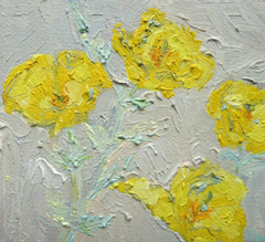 Anne Jitske Salverda, Groeiend op het strand, 135 euro, Olieverf op paneel zonder lijst, 11,5x11,5 cm