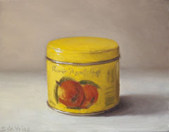 Serge de Vries, Rinse Appelstroop, Olieverf op paneel, 14x18 cm, €.195,-