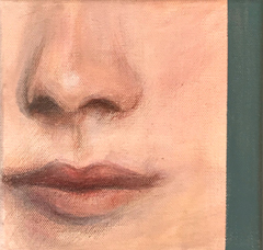 Antje Weber, Another kiss, Acryl op doek, 16x16 cm, €.120,-