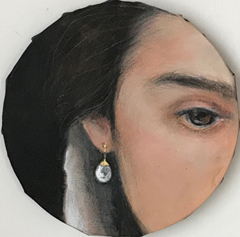 Antje Weber, Pearl earing, Acryl op doek, 20 cm, €.130,-