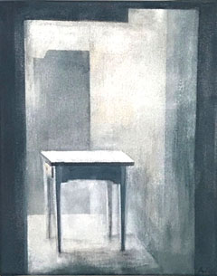 Antje Weber, Little Table, 160 euro, Acryl on canvas, 30x24 cm
