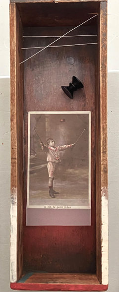 Antje Weber, Diabolo, 120 euro, Gemengde techniek in oude lade, 28x12x9 cm