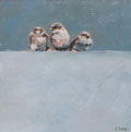 Barbara Wichers Hoeth, 3 mussen, Olieverf op paneel, 30x30 cm, €.375,-
