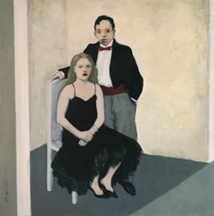 JoAnna Winik, A special occasion, oil on wood panel, 41x41 cm, €.1100,-