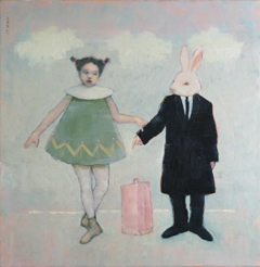 JoAnna Winik, Clouds, Oil on linen, 76x73  cm, €.3100,- (this work is available but not in the gallery)