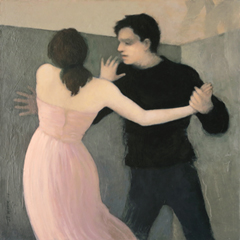 JoAnna Winik, Dancers IV, Olieverf op paneel, 41x41 cm, 975 euro