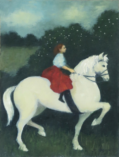 JoAnna Winik, She followed her heart, Olieverf op paneel, 20x15,5 cm, €.445,-