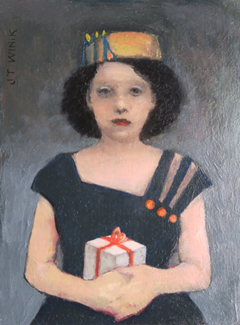 JoAnna Winik, The Gift, Olieverf op hout, 20x15,5 cm, €.445,-