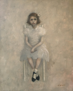 JoAnna Winik, Sitting Girl 1, Oil on canvas, 51x41 cm, €.950,-