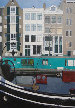 Gineke Zikken, Brouwersgracht, 2200 euro, Olieverf op doek in baklijst, 100x70 cm