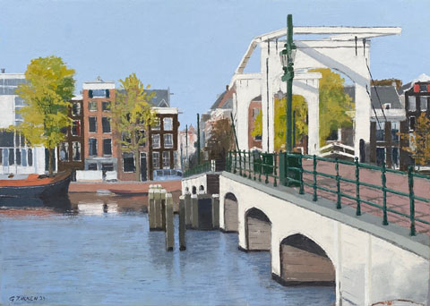 Gineke Zikken, Magere Brug, 1500 euro, Olieverf op doek in baklijst, 50x70 cm