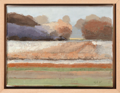 Gineke Zikken, Winter, 350 euro, Olieverf op doek in blankhouten baklijst, 18x24 cm
