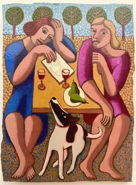 Aline Jansma, Een dag in juli, 375 euro, Oil on panel in white wooden frame, 26x19 cm