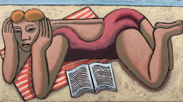 Aline Jansma, Renessestrand, Oil on panel, 12x21 cm, €.150,-