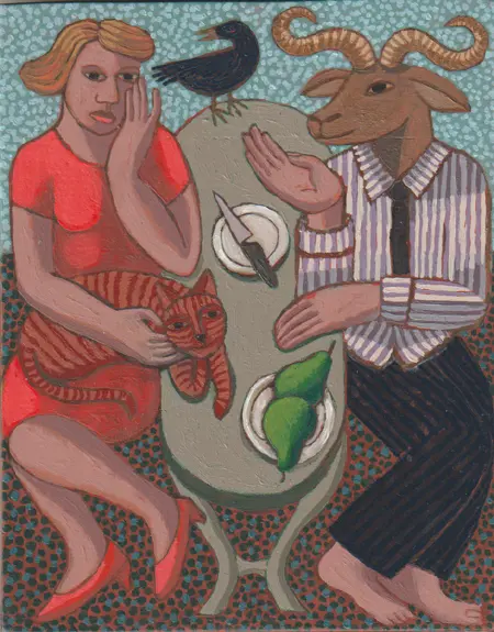 Aline Jansma, Wij wisten het wel, 350 euro, Oil on panel, unframed, 20x16 cm
