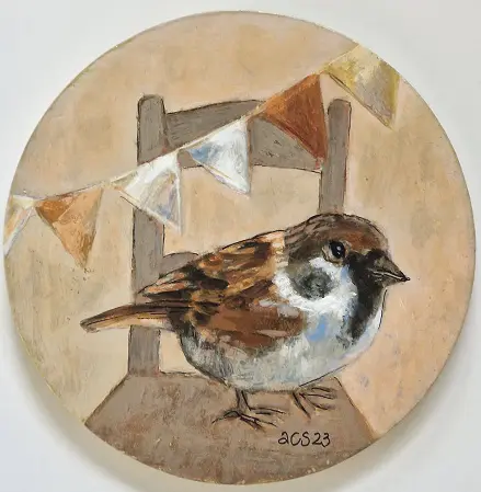 Aline Sprokkereef, Feestmutsl, 195 euro, Acrylic on wood, 13 cm