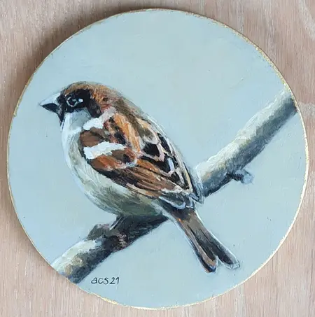Aline Sprokkereef, Mus, 195 euro, Acrylic on wood, 13 cm
