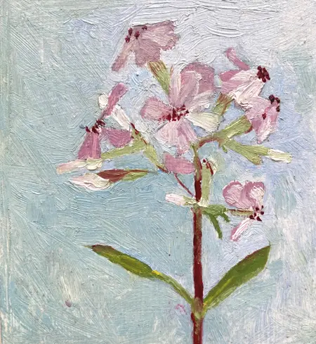 Anne Jitske Salverda, Aan de oever van de Loire, 135 euro, Oil on panel, unframed, 11,5x11,5 cm
