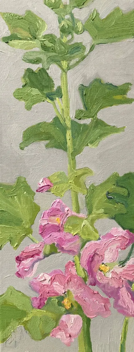 Anne Jitske Salverda, Beschutte tuin, 395 euro, Oil on canvas, unframed, 50x20 cm