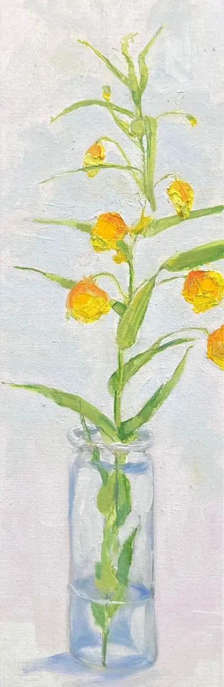 Anne Jitske Salverda, Chinese Lantaarn, 400 euro, Oil on canvas, unframed, 60x20 cm