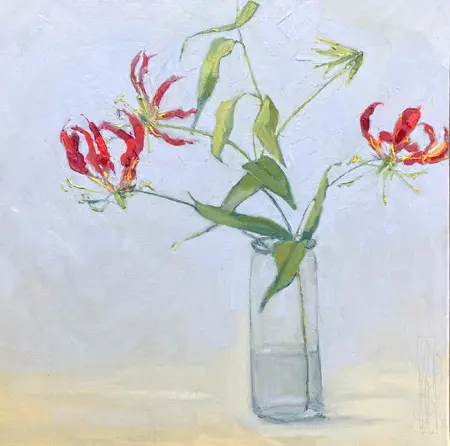Anne Jitske Salverda, Gloriosa, 500 euro, Oil on canvas, unframed, 50x50 cm