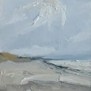 Anne Jitske Salverda, Licht slaat, lucht staat, Oil on panel, 15x15 cm, €.175,-