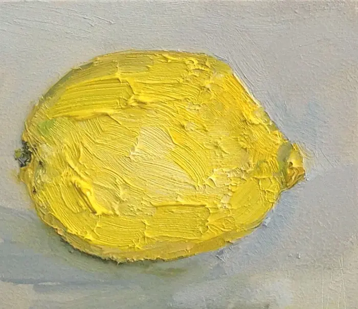 AnneJitske Salverda, Oh! dat geel, 135 euro, Oil on panel, unframed, 11,5x10,5 cm excl. frame