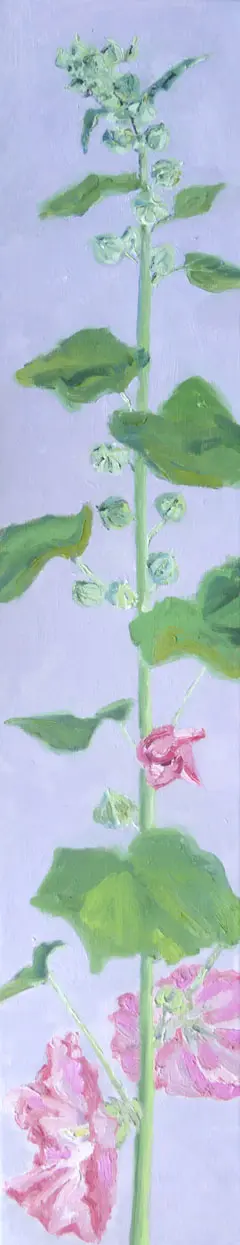 Anne Jitske Salverda, STokroos roze, 575 euro, Oil on canvas, unframed, 100x20 cm