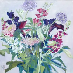 Anne Jitske Salverda, Warm welkom in de buurt, 475 euro, Oil on canvas, unframed, 50x50 cm
