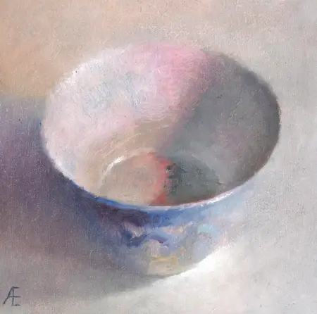 Anneke Elhorst, Chinees kommetje, 395 euro, Oil on panel, 20x20x3 cm
